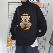 港风休闲毛衣秋冬新款印花上衣男韩版潮流休闲A161-2-M2061-P50，男装针织衫/毛衣，电商A161-2
