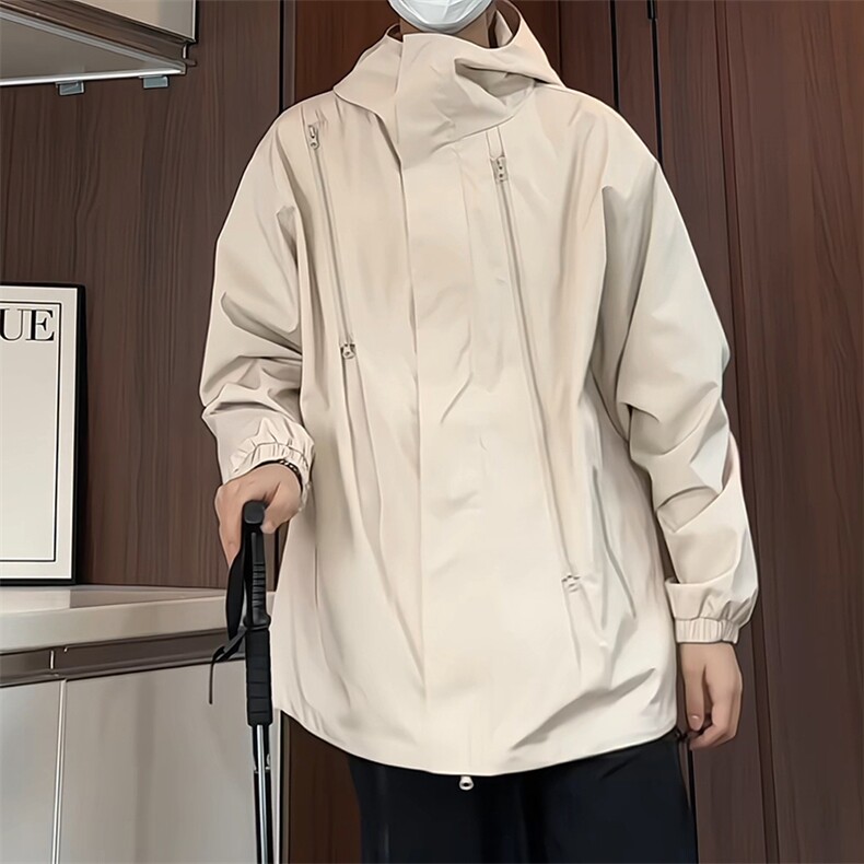 JK8008/特P50春装港风防水拉链冲锋衣男潮流夹克个性外套,男装夹克,电商A141