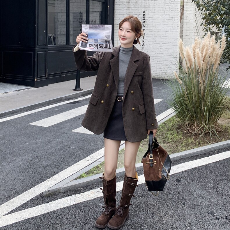 冬季新款羽绒服西装小个子外套女高级感韩版时尚气质休闲上衣潮,女装短外套,2D112