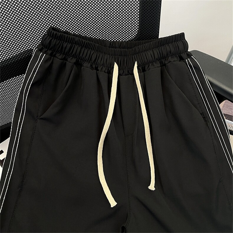 美式复古休闲裤男女款三条杠宽松直筒阔腿裤子百搭运动裤K118-P33,女装休闲裤,星座308B-1