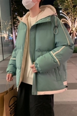 夜景中性风情侣款棉衣2026冬季宽松加厚外套男A436-3096-P80，男装棉衣，电商A436