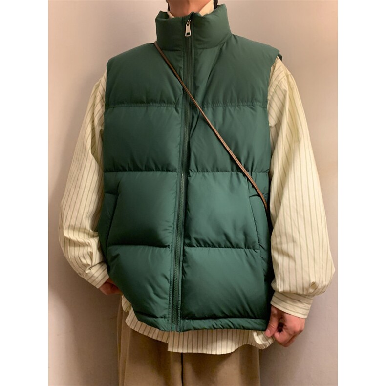 冬季羽绒马甲光板纯色休闲加厚保暖男女同款B7604-P100【特价】,男装棉衣,电商A007
