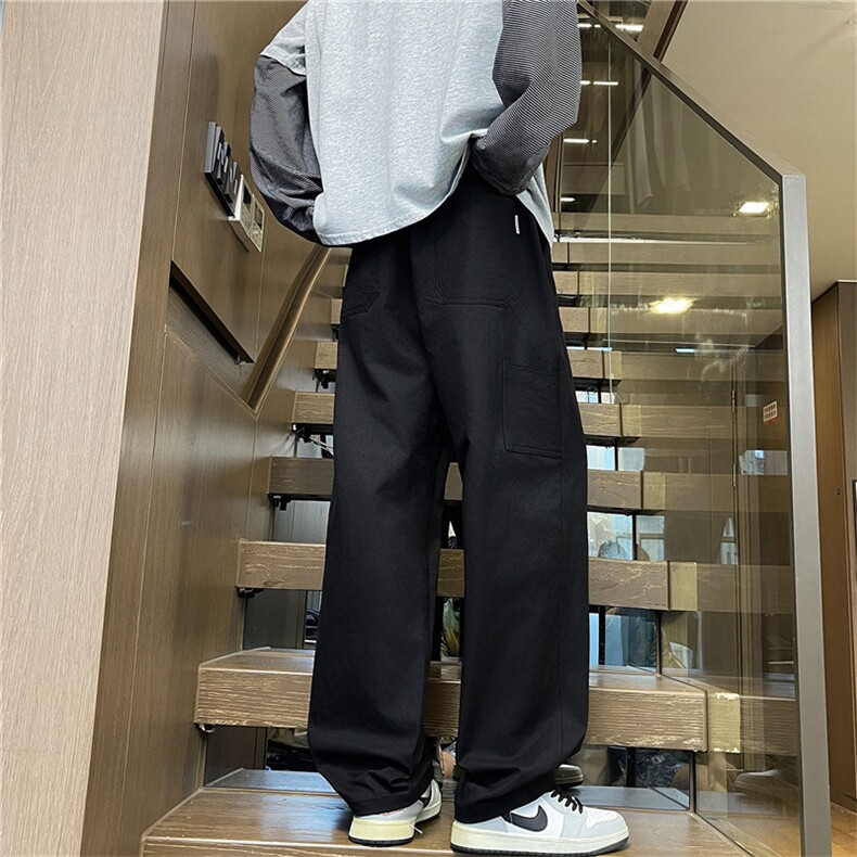 户外大口袋伞兵裤青少年休闲长裤潮牌解构直筒工装裤K2557TP40,男装西裤,电商D325