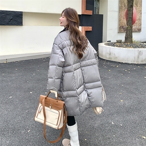 数据好  灰色针织拼接50绒羽绒服外套1255P295K428图片