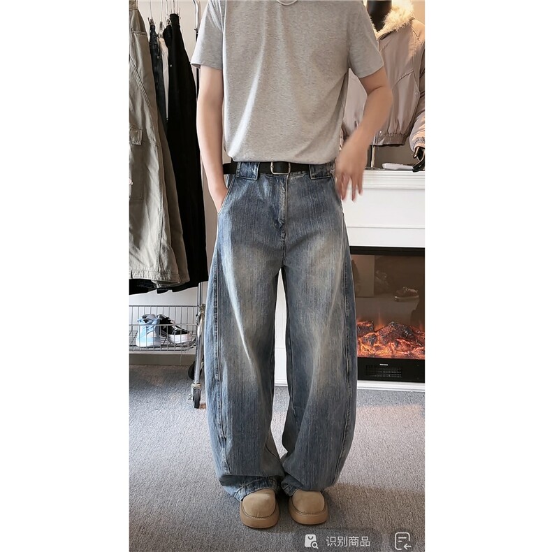 宽松竹节纹牛仔裤男长裤A17-P55,男装牛仔裤,电商D312-1