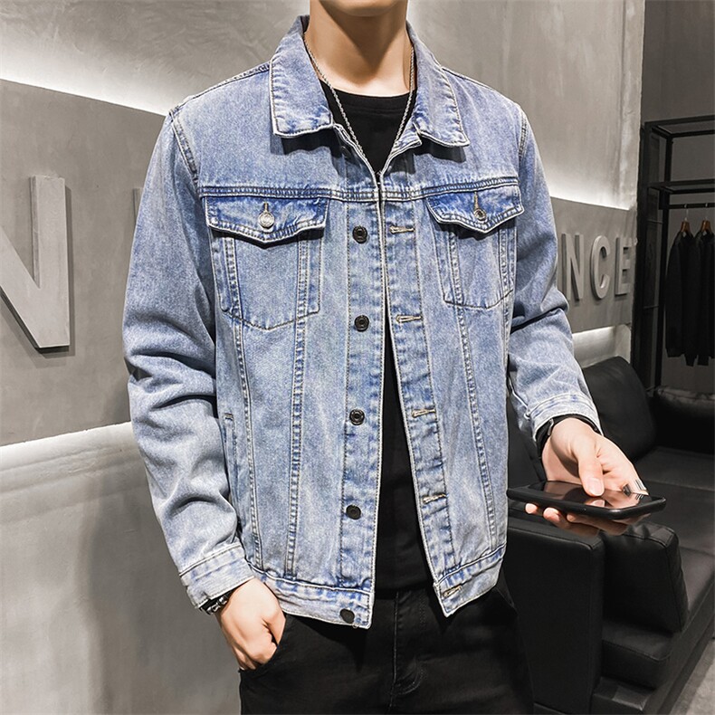 长期做牛仔夹克宽松韩版工装潮流水洗情侣外套JK9015-P70有现货,男装夹克,星座224