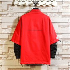 7XL-M加肥加大码立领夹克男2023秋季新款帅气本命年红色外套控98，男装夹克，钱塘717(原712)