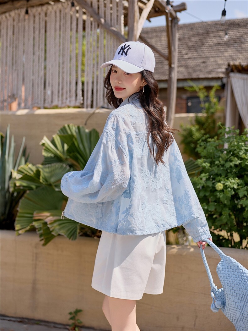 2026夏季新款女刺绣蕾丝透气防晒衣外套上衣,女装防晒衣,可可小西