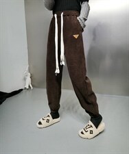 时尚编绳条绒收口休闲裤，女装休闲裤，七彩布衣