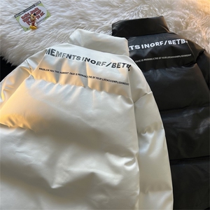 秋冬新款纯色冬季加厚宽松潮牌棉服保暖外套8858/P130图片