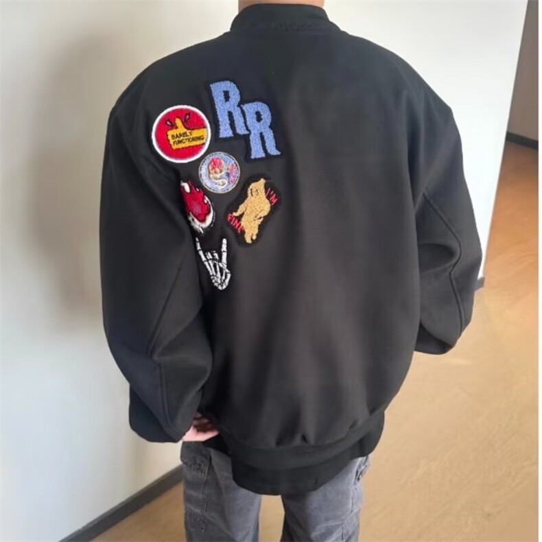 美式潮流春季户外穿高街棒球服外套男女情侣休闲百搭刺绣夹克,男装夹克,四季星座505
