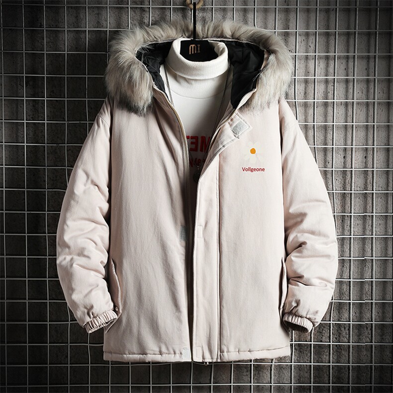 MM48059-P130冬季大毛领衣男士大码加厚袄男服网格挂拍,男装棉衣,电商A040A