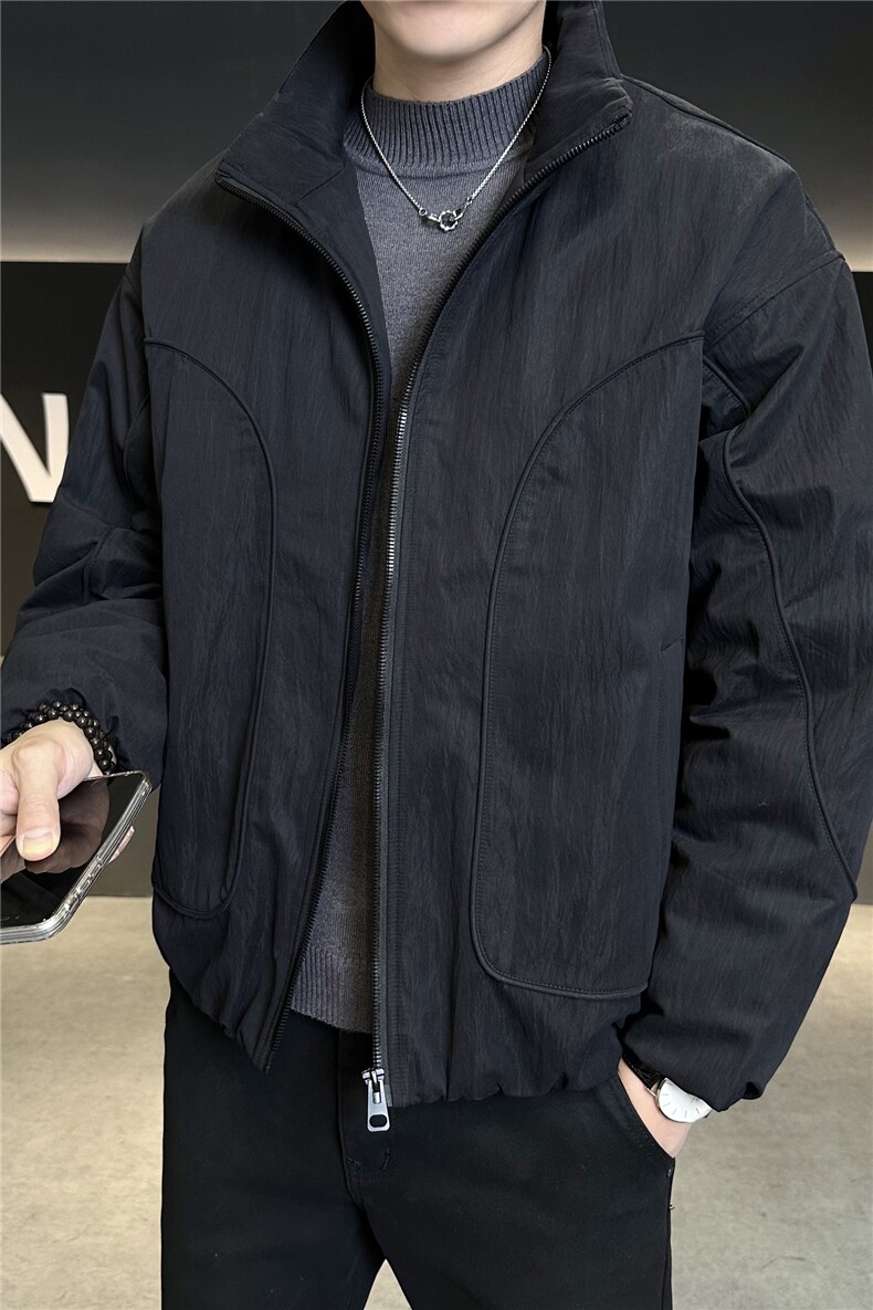 新标902025新款潮流保暖宽松立领白鸭绒羽绒服5875-P255,男装羽绒服,电商A413
