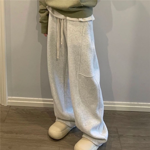 AK1886-P45原版做工纯棉华棉复合宽松休闲卫裤薄款/加绒,女装休闲裤,星座617A-2