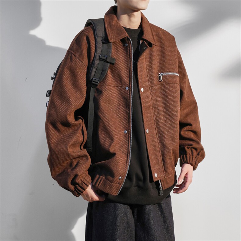 JK8869-P87L-9XL2025秋冬新款翻领工装夹克外套控158,男装夹克,星座109