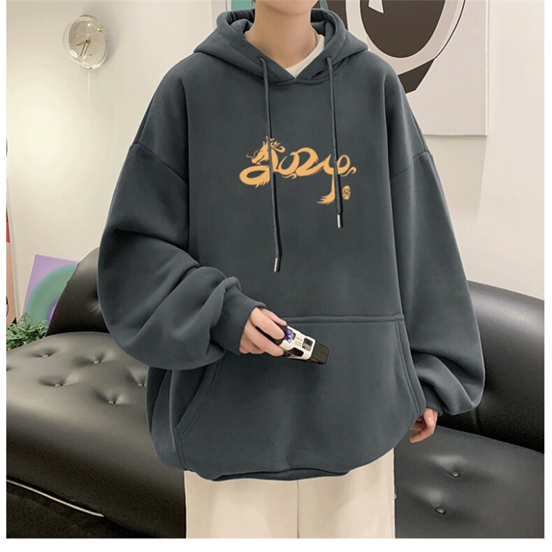 抖音供货、重磅360克现货加绒印花连帽卫衣HD019-1-LMWY44124-P40,男装卫衣,电商019-1