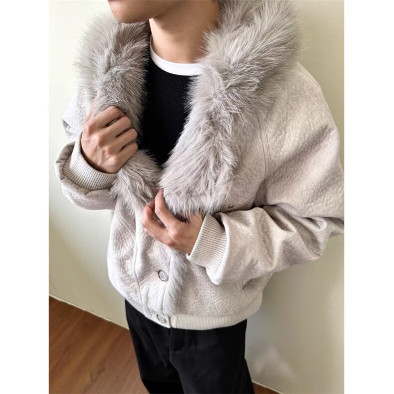 羊羔绒毛棉袄男士冬季2025新款加厚加绒连帽棉衣冬装情侣棉服外套,男装棉衣,星座506A