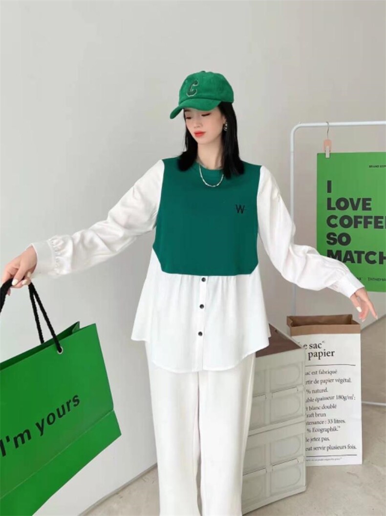 春款拼接卫衣，女装卫衣/绒衫，英雅姿秀