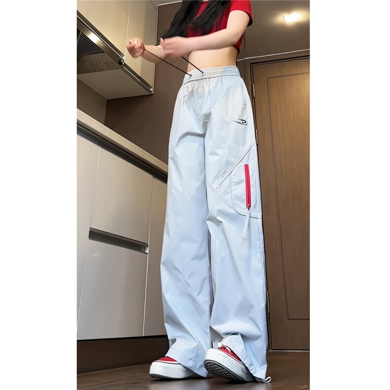 wassuphappy紫色工装裤子男士春秋季2025新款潮牌户外休闲运动裤,女装休闲裤,电商A337