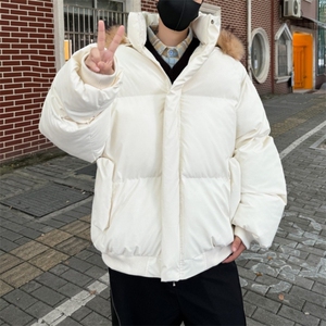 毛领棉衣男女保暖PU皮加厚加绒情侣装面包服棉服外套MY88 P115图片