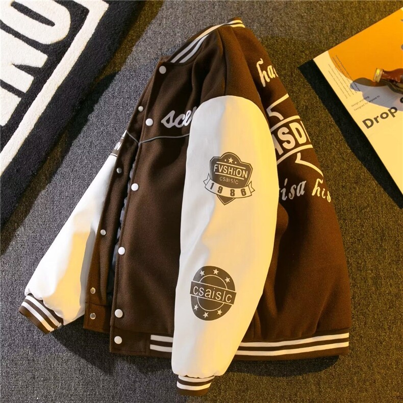 2023美式棒球服男秋冬季日系潮牌飞行员夹克外套宽松CC010-P75,男装夹克,星座911-3