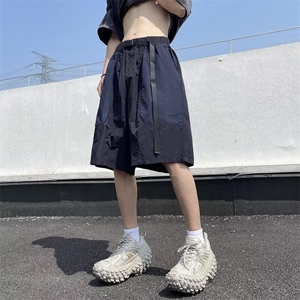 夏季户外山系纯色短裤男潮牌ins速干宽松休闲五分裤运动男图片