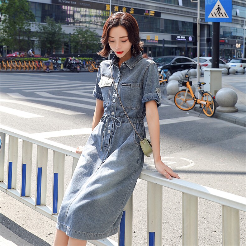 连衣裙时尚潮流舒适短袖2021年夏季中长款休闲优雅,女装连衣裙,钱塘布衣