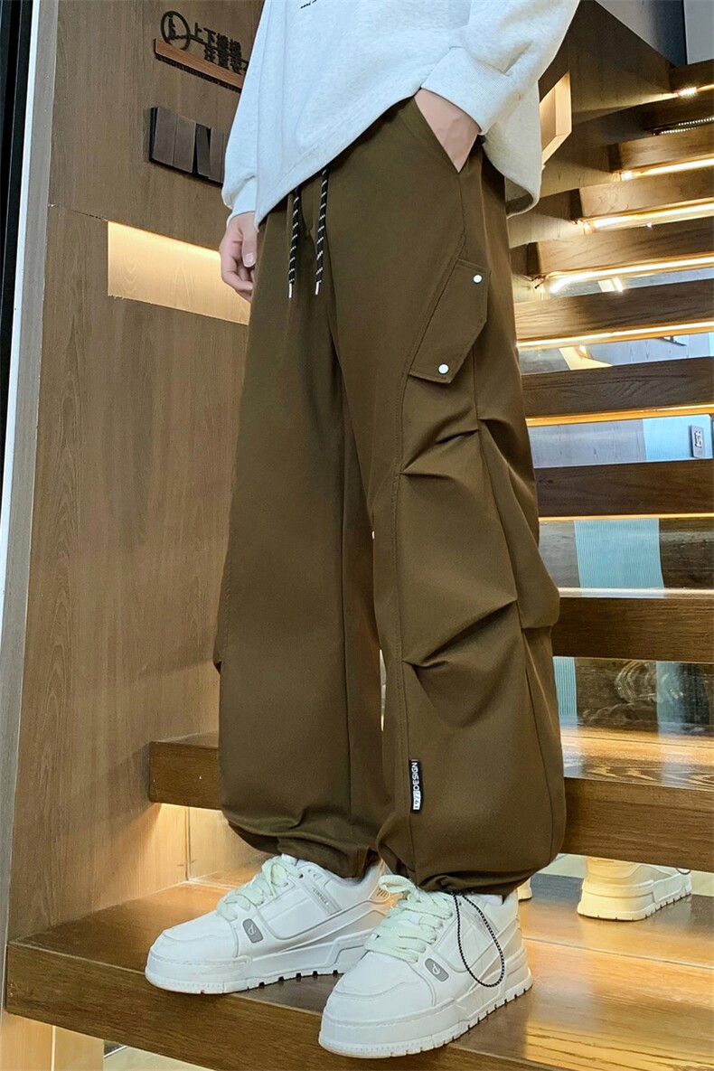 2025新款休闲工装阔腿裤男式百搭户外运动裤-K6602-P40,男装工装外套,星座1105