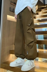 2025新款休闲工装阔腿裤男式百搭户外运动裤-K6602-P40，男装工装外套，星座1105