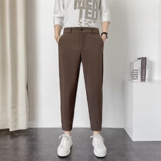 春夏西裤魔术贴裤脚韩版ins潮流日系轻熟风束脚裤男款k14，男装西裤，星座1116A-2（原606A-1）