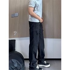 有大图自拍图速干美式工装裤男夏季显瘦阔腿休闲裤潮K41-P40，男装工装外套，电商A178
