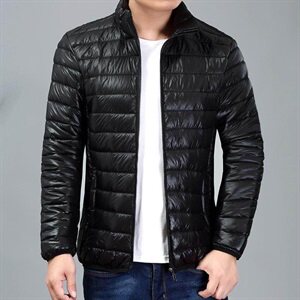 新款羽绒棉服短款男外套秋冬季修身超轻薄款连帽冬款运动F885，男装棉衣，星座1309