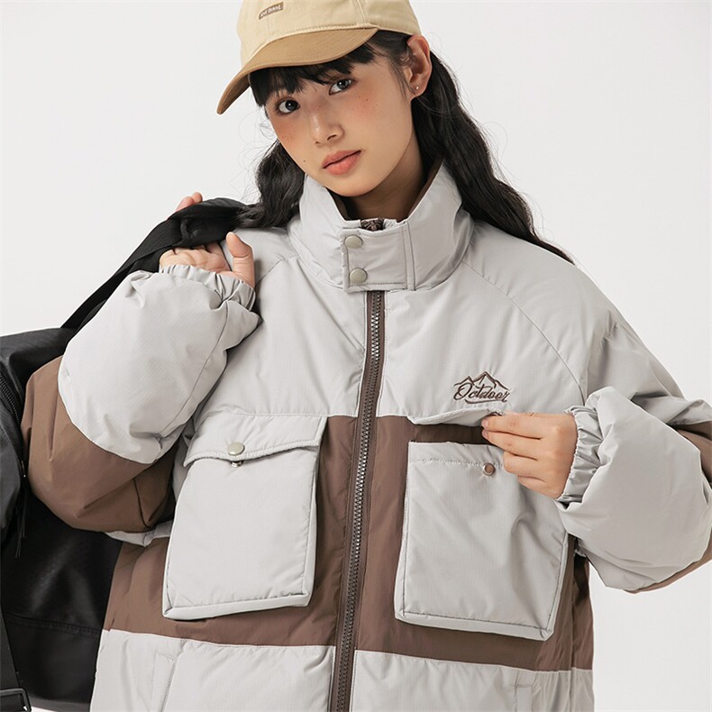 2026冬季新款男日系潮牌立领白鸭绒羽绒服加厚拼色外套YR18-F253,男装羽绒服,电商A101（原外27）