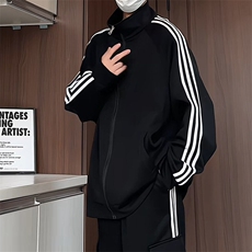 WY5019/P65春装新款高品质不起球织带设计开衫卫衣男潮宽松外套，男装卫衣，电商A141