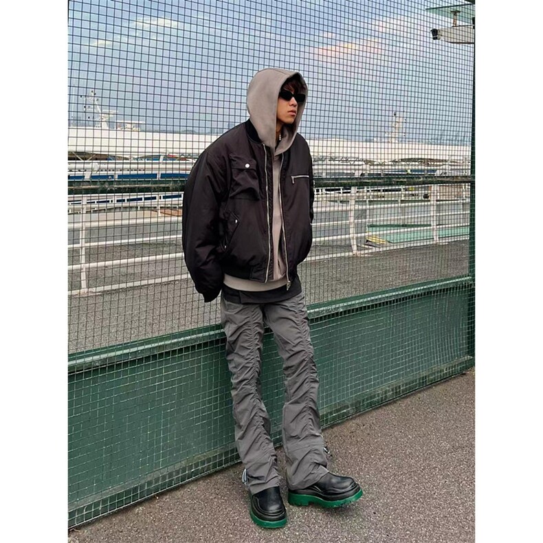 飞行员夹克棉服外套男冬季加厚潮牌宽松情侣工装棒球上衣M8057,男装夹克,星座1116A（原606A-3）