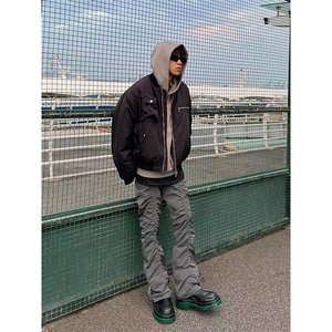 飞行员夹克棉服外套男冬季加厚潮牌宽松情侣工装棒球上衣 M8057图片