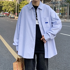 A984-P38日系潮牌ins宽松衬衣外套小清新百搭条纹长袖衬衫男士，男装衬衫，星座512-6