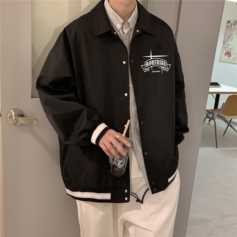港风23春季西海岸嘻哈潮流设计翻领百搭夹克外套G723P65控88,男装夹克,电商A247