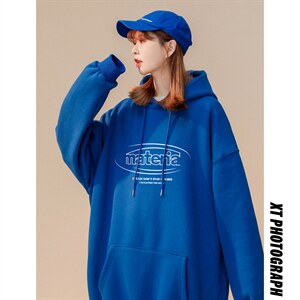 中性 2024春季新品韩版简约Uttle nger纯色连帽卫衣W268 P30控48图片