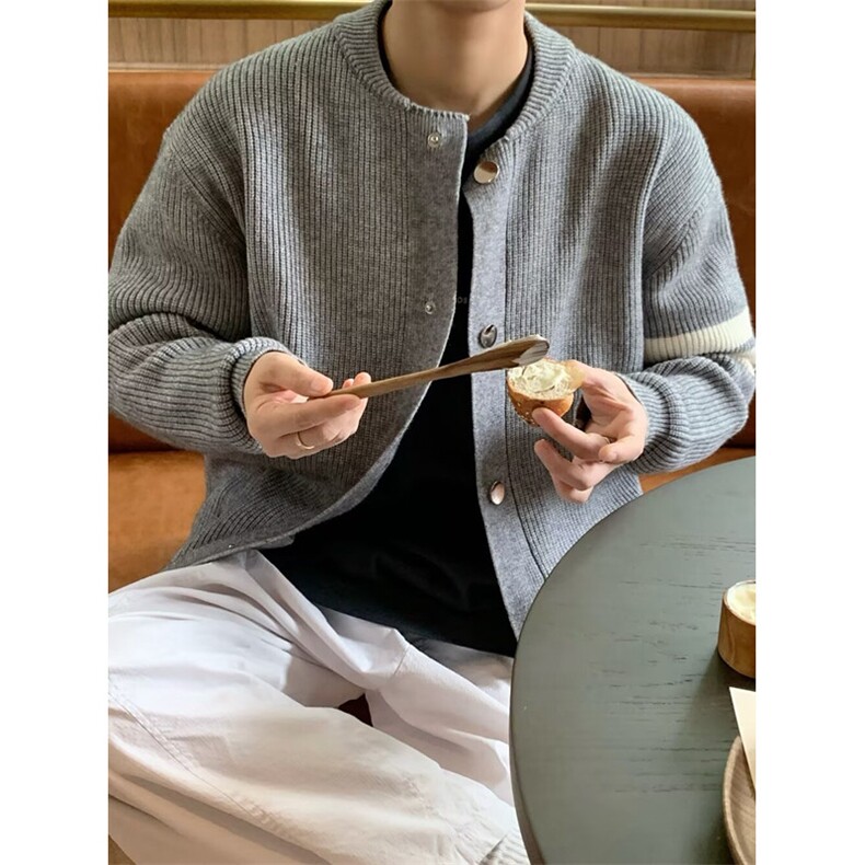 男士针织开衫春季新款百搭小众设计麻花纹高端毛衣休闲MB83,男装针织衫/毛衣,星座1116A（原606A-3）
