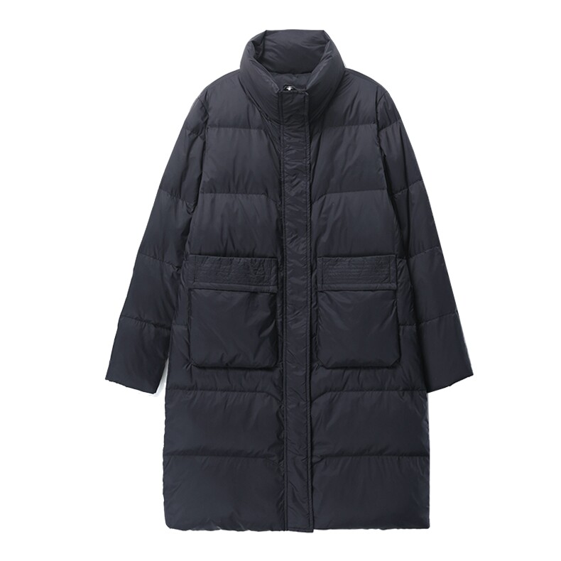 2021新款时尚中长款羽绒服修身显瘦保暖外套,女装羽绒服,依恋蒂丝