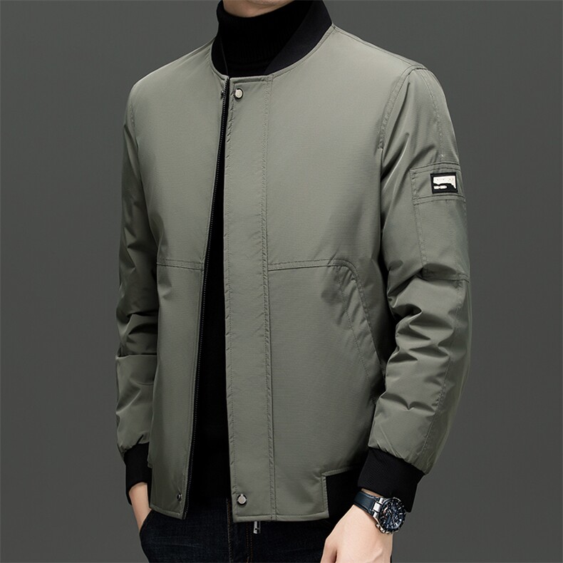 羽绒服男短款脱卸帽中青年休闲加厚冬季白鸭绒轻薄款保暖外套,男装羽绒服,钱塘6003（原4033）
