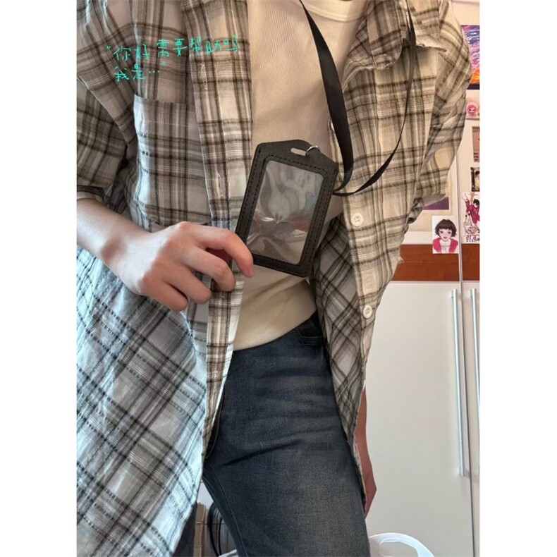 TC425-P40新款复古格子衬衫冷色系高级感防晒上衣,男装防晒衣,星座617A-2