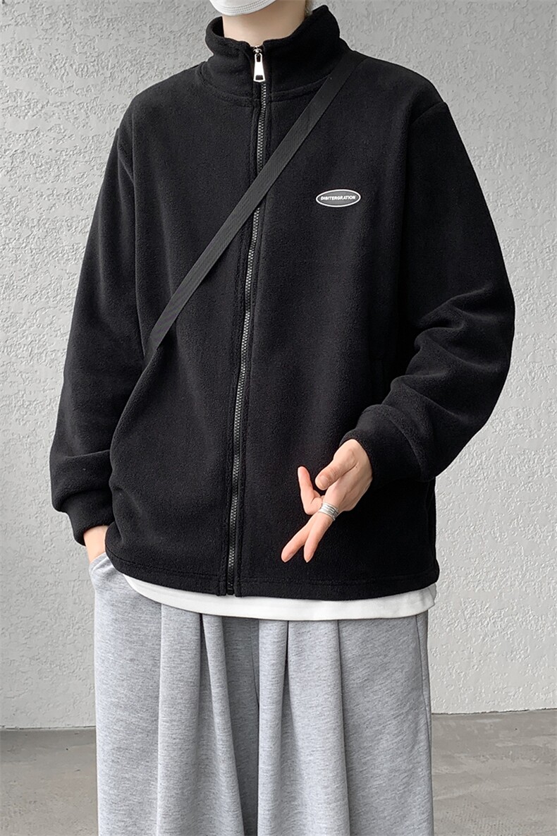 8XL-M摇粒绒外套男奥粒绒加厚羊羔绒卫衣内胆夹克JK1314P68控88,男装夹克,电商D206-1