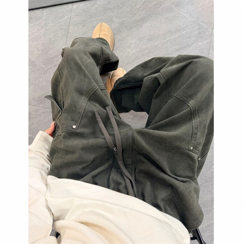 2026春装洗水工装裤宽松阔腿裤休闲长裤K0601，男装工装外套，星座1212