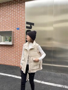 2021新款马甲拼接空气层羽绒服图片