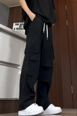 K9077/特P32夏季凉感冰丝休闲裤男垂感速干裤直筒伞兵裤长裤控68，男装休闲裤，电商A141