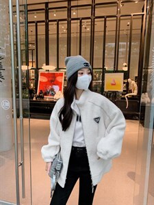 休闲羊羔毛外套图片
