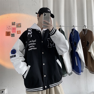 高品质直播款春季情侣绣花夹克男棒球服外套A321A-JK9001-特P60图片