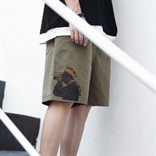 A003-HK7015-P40夏装男士时尚印花个性潮流休闲短裤港风，男装休闲裤，电商A003
